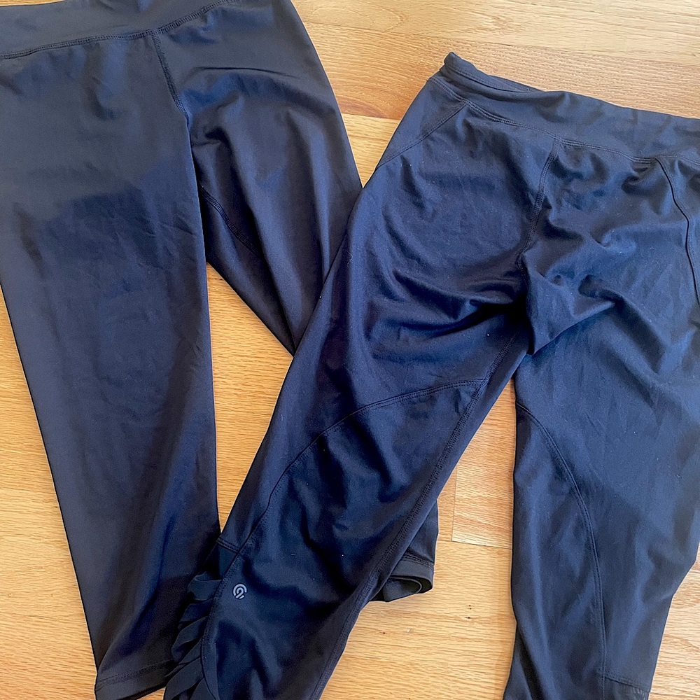 Champion Kids/girls XL black leggings! Bundle comes with two!
